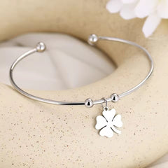 Four-Leaf Clover Bracelet with Pendant