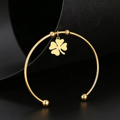 Four-Leaf Clover Bracelet with Pendant