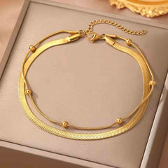 Stylish Double Layer Anklet